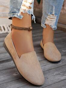 Mocasines planos para mujer, de material de terciopelo, mocasines deslizantes para mujer, cómodos mocasines para exteriores para mujer, mocasines clásicos y versátiles de estilo retro para mujer