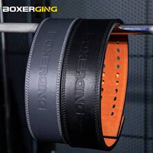 BOXERGING Powerlifting Fitness Weightlifting Belt Quick Release Buckle Squat Deadlift Cowhide Leather Lever Belt Professional Bodybuilding Protective Gear For Men - Multicolor - View 6