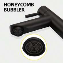 单冷水龙头浴室洗脸盆龙头，哑光黑/拉丝银现代风格，304不锈钢材质，直柄设计，浴室配件，浴室工具