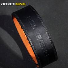 BOXERGING Powerlifting Fitness Weightlifting Belt Quick Release Buckle Squat Deadlift Cowhide Leather Lever Belt Professional Bodybuilding Protective Gear For Men - Multicolor - View 7