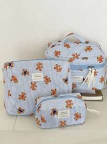 1 件/套 条纹可爱熊系带装饰 带拉链封口的多功能收纳手拿包 适用于化妆品、护肤品、护手霜、唇油、指甲油、手机、耳机、卫生巾、硬币、小物品 优雅的 Ins 风格 大容量化妆包 便携式旅行化妆包 化妆品收纳袋 化妆包 化妆盒 盥洗包 钱包袋 卫生棉条袋 送给妈妈、姐妹、老师和朋友的礼物 周年纪念礼物 婚礼 伴娘礼物 学校用品 旅行必需品 化妆包 节日必需品 化妆包 化妆品收纳袋 节日 冬季豹纹腊肠犬 女士礼物 - 藍色 - 查看 11