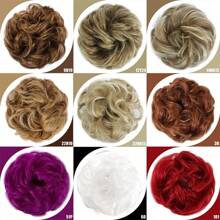 Synthetic Messy Bun Chignon Donut Gary Hair Bun Pad Elastic Hair Rope Rubber Band Hair Extensions