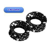 2 Stücke Silikon Ohrtunnel flexible Ohrplugs Stretcher Expander doppelt geflanscht Flesh Ohrpiercing Schmuck für Frauen und Männer