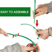 1/3/5-Layer Plant Support Stakes, With Twistable Plant Support Rings, Flower Rack Support Bars, Connectable, Indoor Plant Flower Rack, Balcony Vine Trellis Pot - Green - View 6