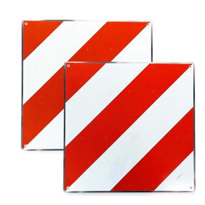 Placa V20 Señal de Peligro Mercancía Sobresaliente,Placa V20 Homologada,Placa de Carga Sobresaliente, ABS flexible, 50x50CM