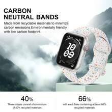 彩色闪光软白硅胶表带，兼容 38mm、40mm、41mm、42mm、44mm、45mm、46mm、49mm 尺寸，男女通用，兼容 Ultra、SE、11、10、9、8、7、6、5、4、3、2、1 系列 - 白色 - 查看 2