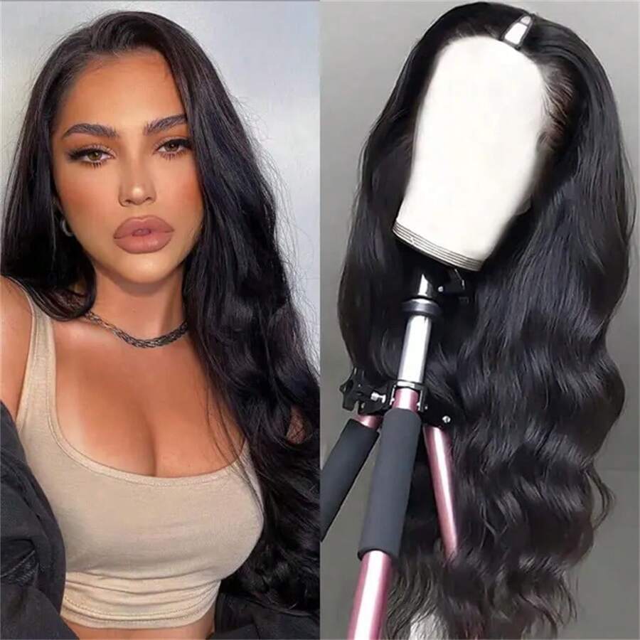 V Part Wigs Body Wave Brazilian Wigs 100% Human Hair Wigs Machine Made 200% Density V Shape Wigs 28-32 Inch Natural Hair Wig 28-32 Inch V Part Body Wave Human Hair Wigs For Women Brazilian Virgin Human Hair Machine Made Wigs V Part Human Hair Wigs Beginner Friendly 200% Density Natural Color - 自然色彩 - 查看 1