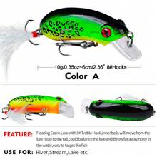 CISEA F2 Crank Fishing Lure Tungsten Jig Fishing Swivel Jig Top Water Lure Bait Soft Plastic - Multicolor - View 15