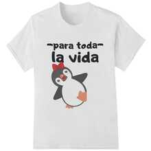 Playera Duo Mi Mejor Elección Para toda La Vida Pareja San Valentin Pingüinos - Blanco - Ver 3