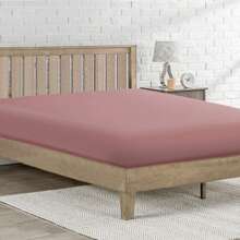 Farfallarossa Lenjerie de pat Cearșaf de pat - Cearșaf de jos - Microfibră moale - Rezistent la contracție și la decolorare - Întreținere ușoară - Doar 1 cearșaf de pat - Roz închis - Vizualizare 4