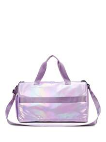 Women's Fashion Travel Bag, Large Capacity Casual Sports Fitness Shoulder Bag With Shoe Compartment, Weekend Short-Trip Handbag