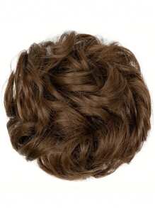 凌乱发髻假发，凌乱假发发片，弹力头带，卷发发髻凌乱发束 5 英寸波浪卷曲合成纤维适合日常佩戴 - 彩色 - 查看 22