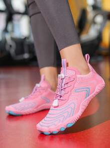 Sandalias de playa para mujer, zapatos de agua ligeros y de secado rápido para nadar, pescar, caminar, y ejercicio en interiores - Rosa - Ver 2