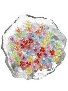 10/20/30/50/100Pcs Luminous Ice Flowers Nail Charms, Translucent 3D Resin Floral Petals For Nail Art Design, Non-Scented Nail Jewels Decorations Nail Supplies Nails Nail Gems - Multicolor - View 4