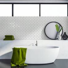20PCS Self-Adhesive Black Marble PVC Cladding Wall Panels For Kitchen Bathroom Carnival Home Sticker - Blue and White - View 4