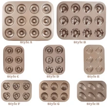 12.3 X 8 英寸带分隔板的矩形烤盘、带切片器的不粘布朗尼蛋糕盘、带 18 个预切模具的烤盘，用于烤箱烘烤面包、布朗尼蛋糕和蛋糕 - 玫瑰金 - 查看 4