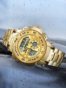 JOEFOX Digital Men Wrist Watch, Analog Quartz Watches For Men, Large Face Dual Display Large Face LED Watch, Watches For Men - one-size - View 8