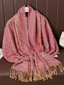 1 pieza Pañuelo/Pañuelo de cabeza clásico minimalista vintage de moda casual multifuncional de jacquard para mujer, adecuado para ropa abaya, pañuelo de cabeza musulmán de Oriente Medio y África, adecuado para viajes, vacaciones y uso en fiestas - Rosa - Ver 5