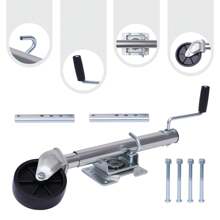 YUNRUX 1200 LB Automatic Jockey Wheel Heavy Duty Car Wheel With Metal Rim 200mm Wheel - Silver - View 1