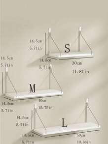 1 pieza Estantería divisoria de pared, estantería colgante sin taladro, estantería decorativa de una palabra para el dormitorio, la cocina
