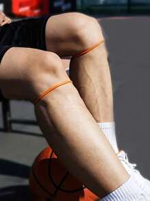 1/2 pezzi, Fascia elastica per ginocchio in silicone sportivo per piccola rotula, con protezione per articolazioni in basket e calcio, materiale assorbente agli urti e fissaggio elastico