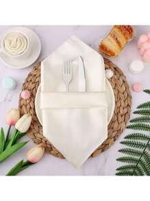 6/12/24/1pc Guardanapos de cetim, guardanapos de jantar quadrados, guardanapos de mesa macios resistentes a manchas e rugas para decoração de jantar de festa de casamento romântica, 16,92 polegadas, decoração de cozinha, guardanapos de decoração de Páscoa, guardanapos de pano