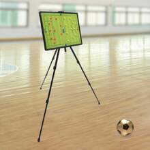 Rainaut Portable Stainless Steel Tactical Display Magnetic Board, Triangle Bracket Stand Coaching Board, Football Tactical Board , 60*45cm/23.6*17.7in - Green + Black - View 4