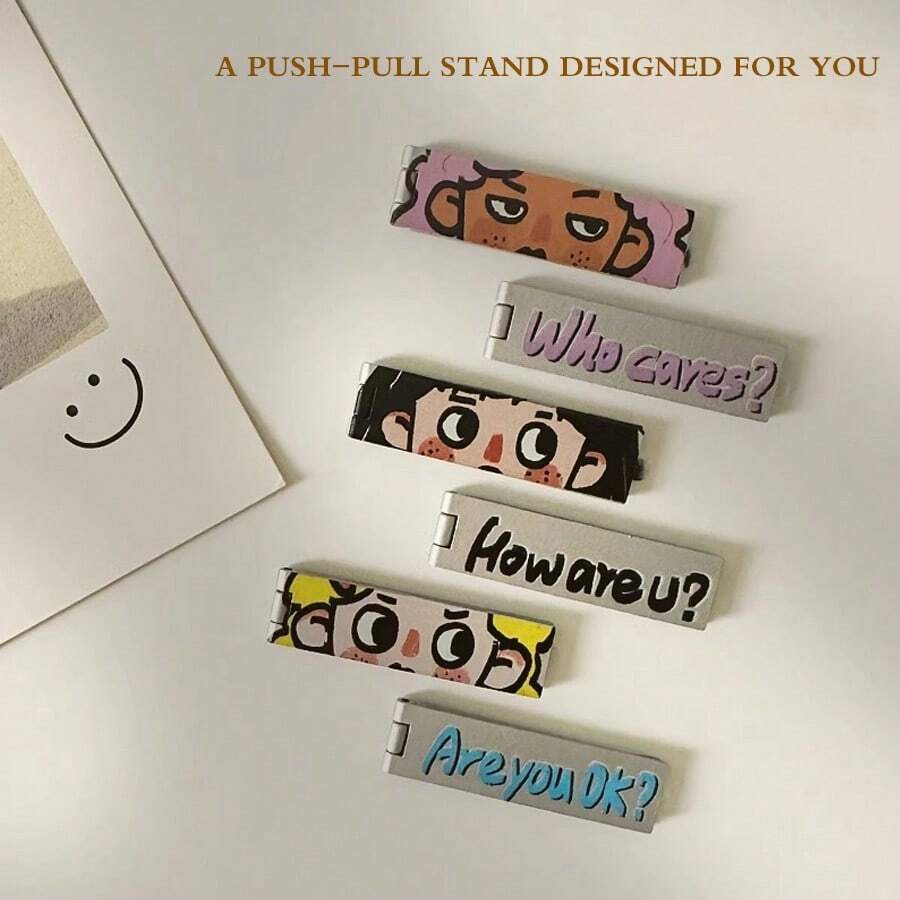 Ultra-Thin Cell Phone Holder, Vertical And Horizontal Aluminum Phone Stand For Desk,Adjustable Mini Alloy Phone Kickstand Portable Foldable Phone Stand Adjustable Angle For Mobile Phone Tablet Universal Model