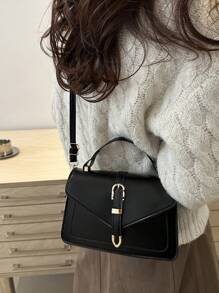 Cinturón con flecha de moda para mujer, Bolso de hombro estilo coreano 2025, Bolso bandolera pequeño y cuadrado de color liso para Instas