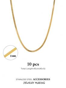 多功能不锈钢刀片链套装，适用于 DIY 手工项链，可与吊坠搭配，打造多层珠宝配饰 - 刀片鏈 - 查看 13