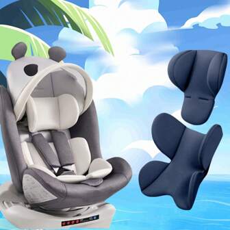 通用婴儿汽车安全座椅坐垫、头部和腰部支撑垫、可洗婴儿车内衬