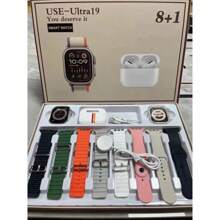 Reloj inteligente 8+1 Ultra19 ,carga inalámbrica, llamada,Bluetooth, monitoreo, medición de la frecuencia cardíaca, presión arterial, deportes, moda y reloj inteligente de salud.