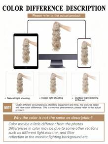 接发 抽绳马尾卷发接发 马尾辫 棕色接发 蓬松卷发夹式接发 马尾辫假发 马尾接发 女士马尾接发 24 英寸