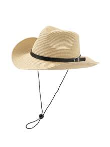 1 Stück unisex Panama Hut, mit Gürtel, Strohhut, Cowboyhut, Strandhut - Hut - Übersicht 3