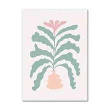 1 st Botanische Pastel Blad Lente Bloem Schattige Madelief Muurkunst Canvas Schilderij Posters En Prints Muurfoto's Voor Woonkamer Boho Woondecoratie Geen Lijst