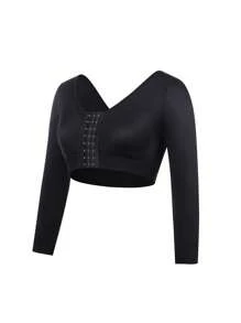 Arm Shaper For Women Post Surgery Arm Lipo Compression Sleeves Slimming Arm Front Closure Shapewear Bra