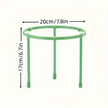 1/3/5-Layer Plant Support Stakes, With Twistable Plant Support Rings, Flower Rack Support Bars, Connectable, Indoor Plant Flower Rack, Balcony Vine Trellis Pot - Green - View 3