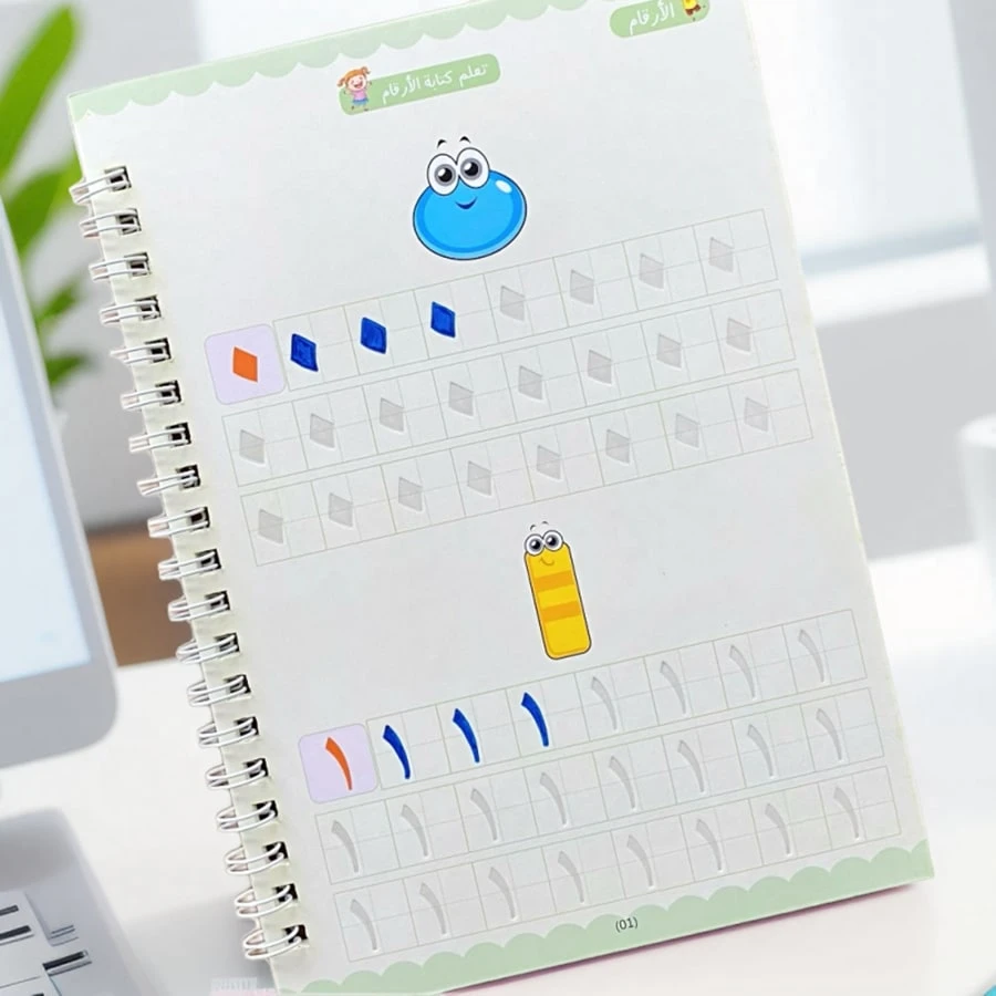 Quaderno Magico Per Calligrafia - Confezione 4 Pezzi Con Penne, Riutilizzabile Per Bambini - Foto 9