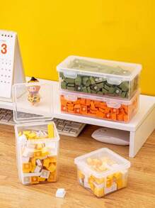 1pc Multifunctional Stackable Transparent Keycap Storage Box - Dust-Proof Protective Case, Transparent Mechanical Keycap Storage Box, Suitable For Mechanical Keyboard Storage, DIY Computer Parts Organizer,Plastic Basket,Toy Basket,House Decor,Table Decor,Home Decor Items,Room Decor,Bedroom Decor,Gifts