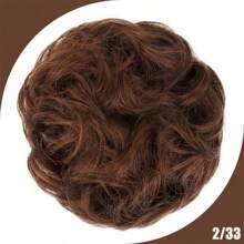 Synthetic Messy Bun Chignon Donut Gary Hair Bun Pad Elastic Hair Rope Rubber Band Hair Extensions