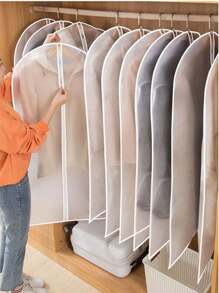 1 pezzo Sacchetto antipolvere per abiti, tasca trasparente lavabile appesa, copri-abito, telo protettivo per abiti, custodia protettiva appendibile per abiti con cerniera completa, copriabiti semitrasparente per organizzazione dell armadio, in materiale PEVA resistente a polvere e muffa, adatto per riporre abiti di stagione, salva spazio e facile da usare, protegge gli abiti da polvere, umidità e tarme, perfetto per casa e viaggio, camera da letto, organizer, archiviazione domestica