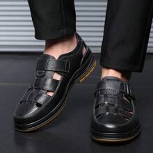 Men's Outdoor Casual Hollow Leather Sandals, Summer