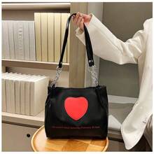 这款新颖、时尚、可爱的手提托特包和斜挎包是一款休闲、小众风格的大容量单肩包。 - 彩色 - 查看 2