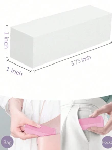 1 pieza/3 piezas/5 piezas/10 piezas/20 piezas Bloque Pulidor de Uñas, Grano Medio/Fino 100/180 Pulidores de Acabado para Uñas Acrílicas Uñas de Esmalte de Gel, Kits de Pulidor Profesional de Pedicura y Manicura de 3 Vías - Blanco - Ver 7