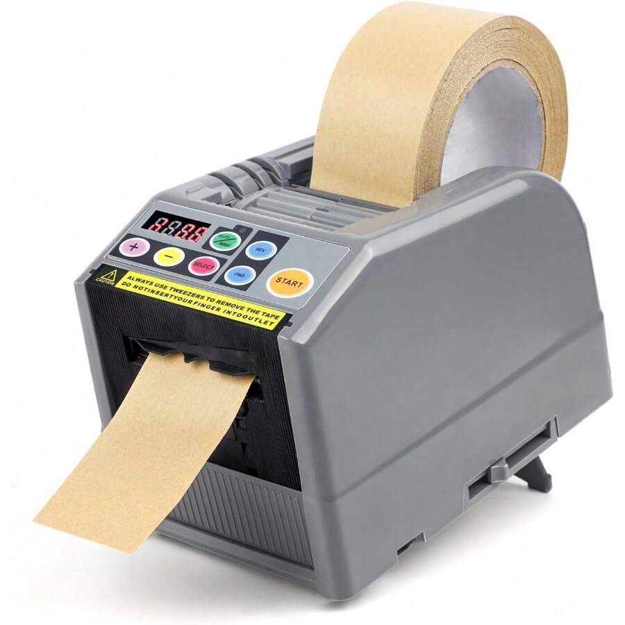 Ribbon Cutting Machine, Automatic Tape Dispenser, 999mm Precision Cut, Ideal For Shipping, Schools, Restaurants, Business & Home - 1 - Xem 1