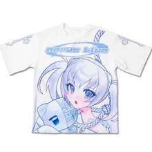 Japanese Kawaii Cartoon Printing T-Shirts Harajuku Summer Casual Short Sleeve Vintage Tops Funny Oversized Y2k Aesthetic Tees - như ảnh - Xem 6