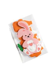 10pcs/Set Easter Bunny Shaped Cardboard Boxes, Carrot Candy Boxes, Easter Paper Texture, Suitable For Party Supplies - Multicolor - View 5