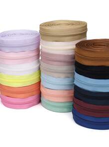 1 套（177.17 英寸拉链 + 10 个拉链头 + 20 个上止挡 + 10 个下止挡），配套颜色塑料拉链头，20 种颜色可选，3 号尼龙拉链，适用于服装、箱包、家纺、塑料材质！ - 3#純色尼龍 - 查看 5