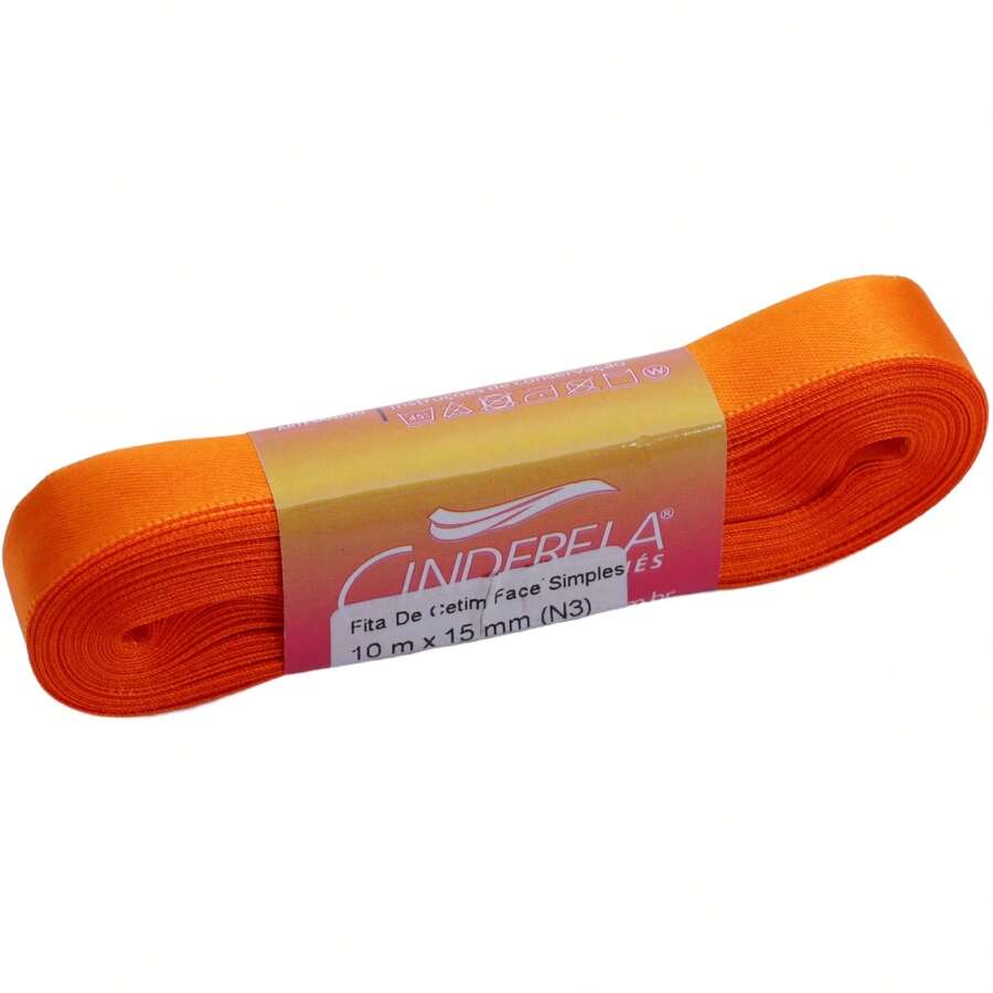Satin Ribbon 15mm 10 Meters  Bows And Crafts - 037 橙色 - 查看 1