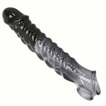 Penis Sleeve Sex Toys, 1pc TPE Elastic Cock Sleeve Sheath Penis Ring, Reusable Realistic Dildo Penis Sleeve, Adult Male Sex Toys For Men Couple